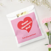 赤いハートハッピーバレンタインデー紙優先バッグ フェイバーバッグ (封をした状態)