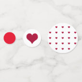 赤いハートハッピーバレンタインデー コンフェッティ (裏面)