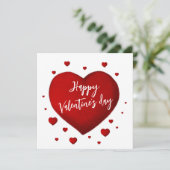 赤いハートハッピーバレンタインデー シーズンカード (スタンド正面)