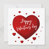 赤いハートハッピーバレンタインデー シーズンカード (正面)
