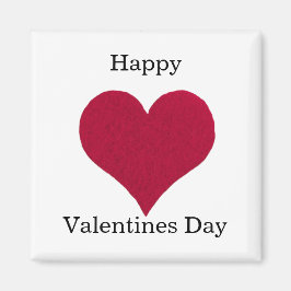 赤いハートハッピーバレンタインデー マグネット
