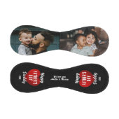 赤いハートハッピーパパの日パパ2フォトコラージュ 野球ボール (パネル)