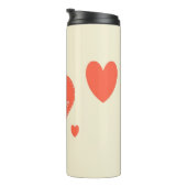 赤いハートハッピーマザーデイクリーム色 タンブラー (回転右)