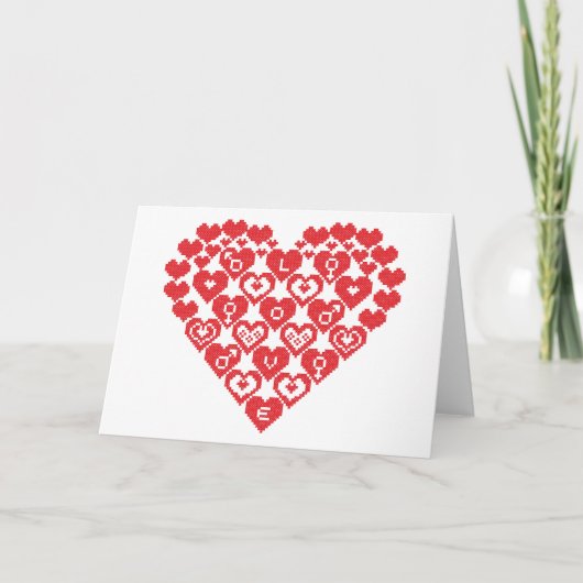 赤いハートハート シーズンカード (正面)