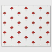 赤いハートバルーンの包装紙 ラッピングペーパー (フラット)