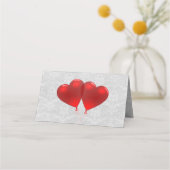 赤いハートバルーン披露宴座席表 プレイスカード (裏面)