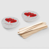 赤いハートバルーン結婚式の引き出物ハンドファン ハンドファン (組立なし)