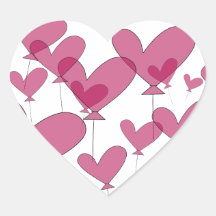 赤いハートバルーン結婚式用シール |シーラー