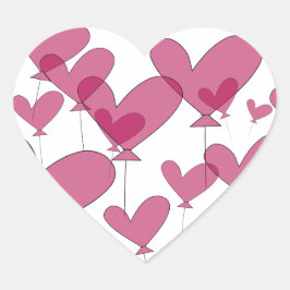 赤いハートバルーン結婚式用シール |シーラー ハートシール