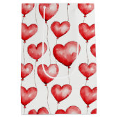 赤いハートバルーン ミディアムペーパーバッグ (裏面)