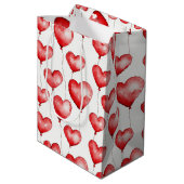 赤いハートバルーン ミディアムペーパーバッグ (裏面アングル)