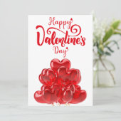 赤いハートバルーンforバレンタイン 招待状 (スタンド正面)