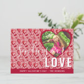 赤いハートバレンタインの台本の家族の写真 シーズンカード (スタンド正面)