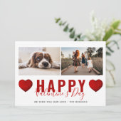 赤いハートバレンタインの台本の家族の写真 シーズンカード (スタンド正面)