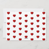 赤いハートバレンタインの台本の家族の写真 シーズンカード (裏面)