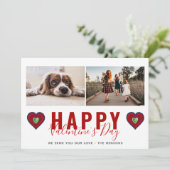 赤いハートバレンタインの台本の家族の写真 シーズンカード (スタンド正面)