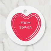 赤いハートバレンタインズデイリトルスイートトリート フェイバータグ (裏面)