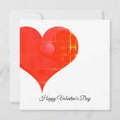 赤いハートバレンタインデイダンスパーティの招待状 招待状 (裏面)