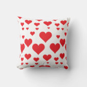 赤いハートバレンタインデーのパターン クッション (正面)