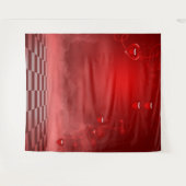 赤いハートバレンタインデーの写真の背景タペストリー タペストリー (正面(横))