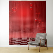 赤いハートバレンタインデーの写真の背景タペストリー タペストリー (インサイチュ)