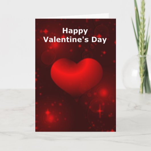 赤いハートバレンタインデーカード シーズンカード (正面)