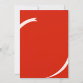 赤いハートバレンタインデーパーティの招待状 招待状 (裏面)