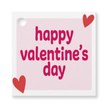 赤いハートバレンタインデーメッセージカード