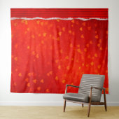 赤いハートバレンタインデー写真BackdropTapestry タペストリー (インサイチュ(横))