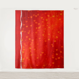 赤いハートバレンタインデー写真BackdropTapestry タペストリー