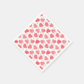 赤いハートバレンタインデー愛 スタンダードカクテルナプキン (角)