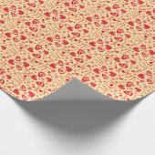 赤いハートバレンタインデー愛 ラッピングペーパー (角)