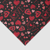 赤いハートバレンタインデー愛 薄葉紙 (詳細)