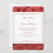 赤いハートバレンタインデー招待状 招待状 (正面)