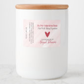 赤いハートバレンタインデー自家製せっけん フードラベル (正面)