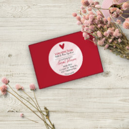 赤いハートバレンタインデー自家製せっけん ラウンドシール