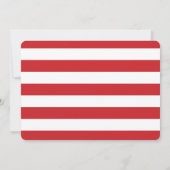 赤いハートバレンタインデー誕生日招待状 招待状 (裏面)