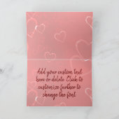 赤いハートバレンタインデー カード (内部)