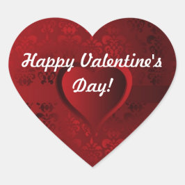 赤いハートバレンタインデー ハートシール
