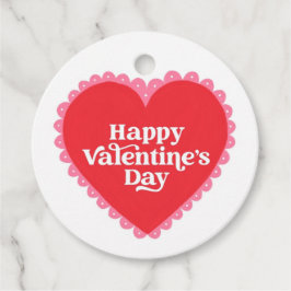 赤いハートバレンタインデー フェイバータグ