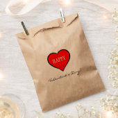 赤いハートバレンタインデー フェイバーバッグ (クリップ留めされた状態)