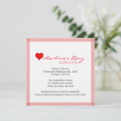 赤いハートバレンタインデー 招待状 (スタンド正面)