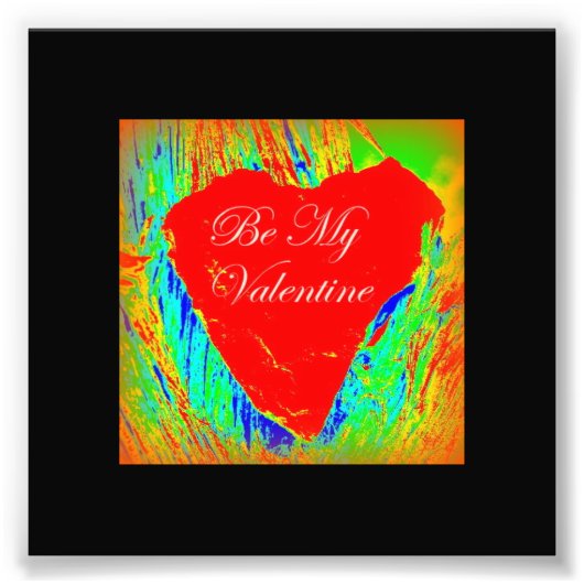 赤いハートバレンタインプリント フォトプリント            (正面)