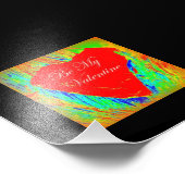 赤いハートバレンタインプリント フォトプリント            (角)