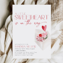 赤いハートバレンタイン赤ちゃんシャワーラブポスト