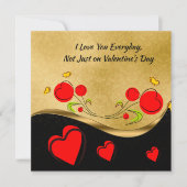 赤いハートバレンタイン カード (正面)