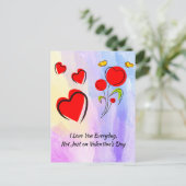 赤いハートバレンタイン ポストカード (スタンド正面)