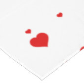 赤いハートバレンティンのパターン テーブルクロス (アングル)