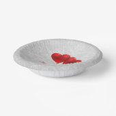 赤いハートバ結婚ルーズ ペーパーボウル (傾斜あり)