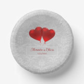 赤いハートバ結婚ルーズ ペーパーボウル (正面)